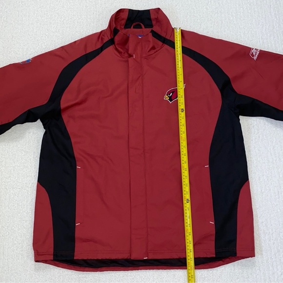 NFL Field Reebok Arizona Cardinals Football League Red & Black Full Zip Jacket 🏈 - Picture 11 of 15